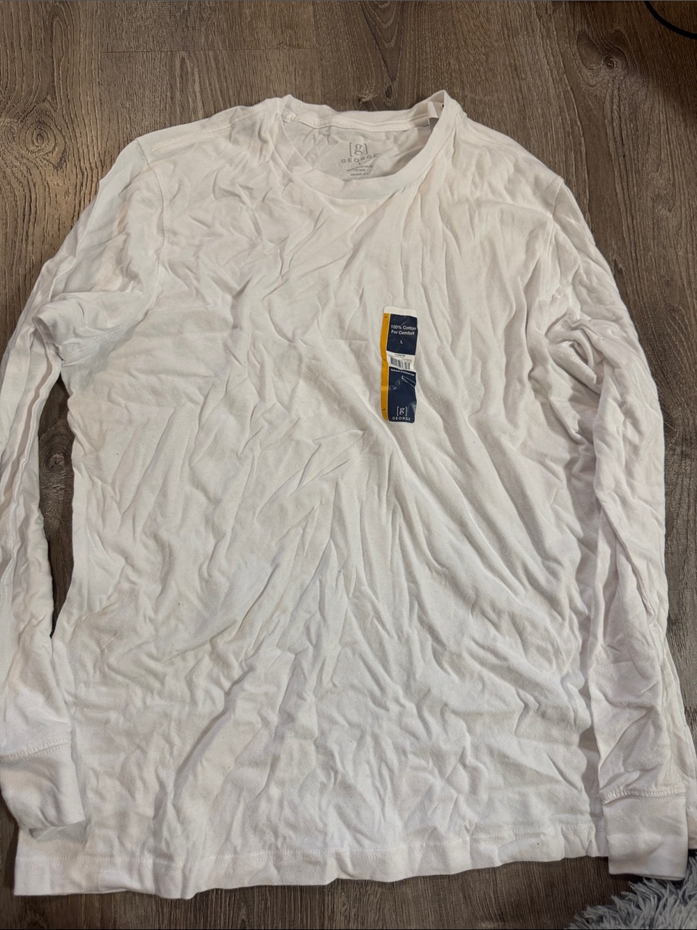 George White Long-Sleeve Crew Neck Shirt
